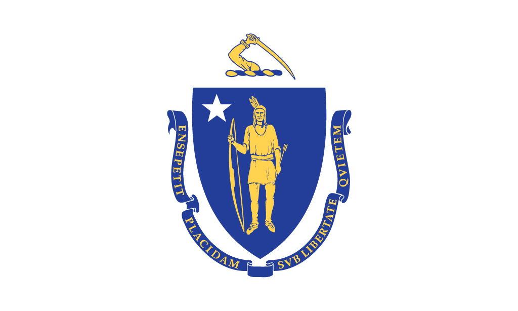 Picture Of Massachusetts Flag. State Flag. Massachusetts